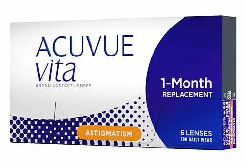 ACUVUE Vita for ASTIGMATISM אקיוביו ויטה עדשות מגע חודשיות + צילינדר מסיליקון הידרוג'ל