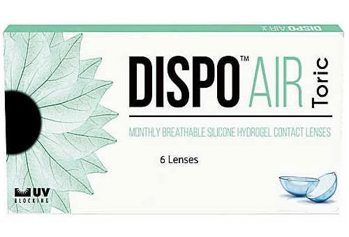 Dispo Air Monthly Toric עדשות מגע חודשיות דיספו אייר עם צילינדר מסיליקון הידרוג'ל