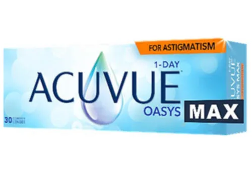 OASYS 1-DAY MAX for ASTIGMATISM מקס עדשות מגע יומיות עם צילינדר + מסנן אור כחול