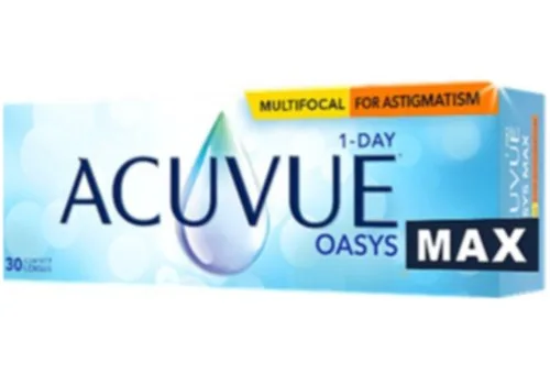 OASYS MAX 1-DAY MULTIFOCAL for ASTIGMATISM עדשות מגע אואזיס מקס יומיות מולטיפוקל עם צילינדר