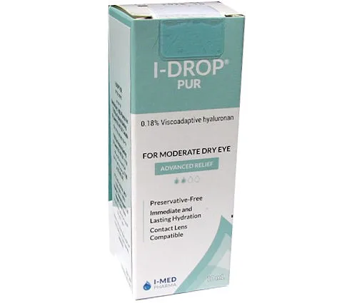 I-DROP PUR איי דרופ פיור טיפות לעין יבשה תחליף דמעות מתקדם ללא חומרים משמרים